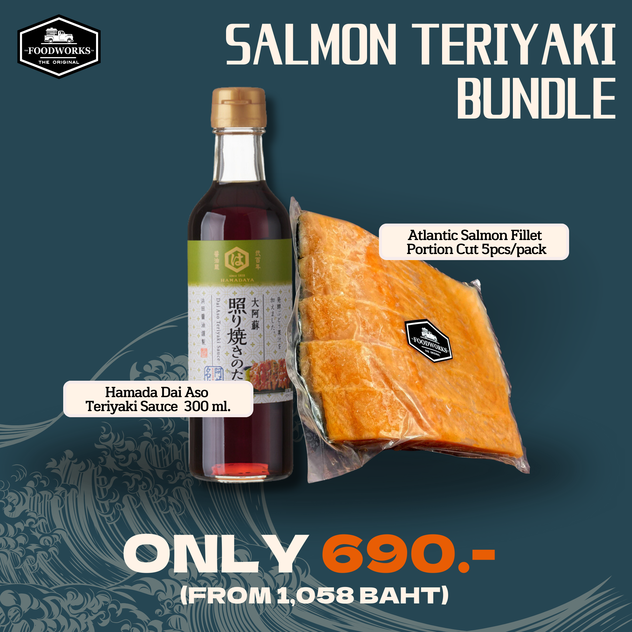 Salmon Teriyaki Bundle ชุดแซลมอนเทอริยากิ - The Foodworks 