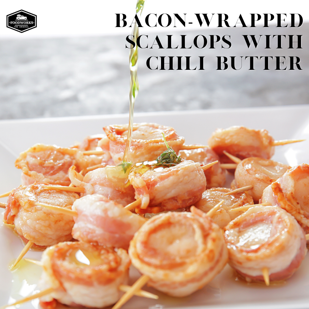 Bacon-Wrapped Scallops with Chili Butter