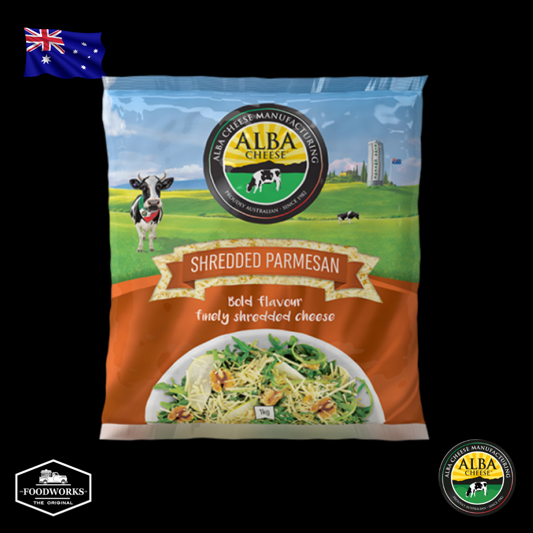 Alba Shredded Parmesan 1kg เชรดเด็ด พาร์เมซานแบบขูด 1 กิโลกรัม