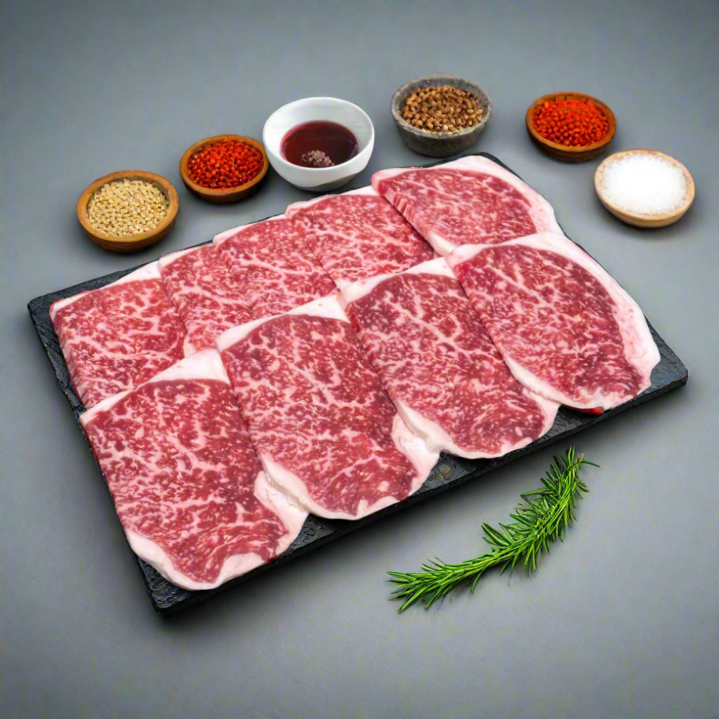 Kagoshima Wagyu A5 Tomo Sankaku Yakiniku  เนื้อคาโกชิมาวากิว โทโม ซังคากุ A5 ตัดยากินิคุ 220-250g/pack