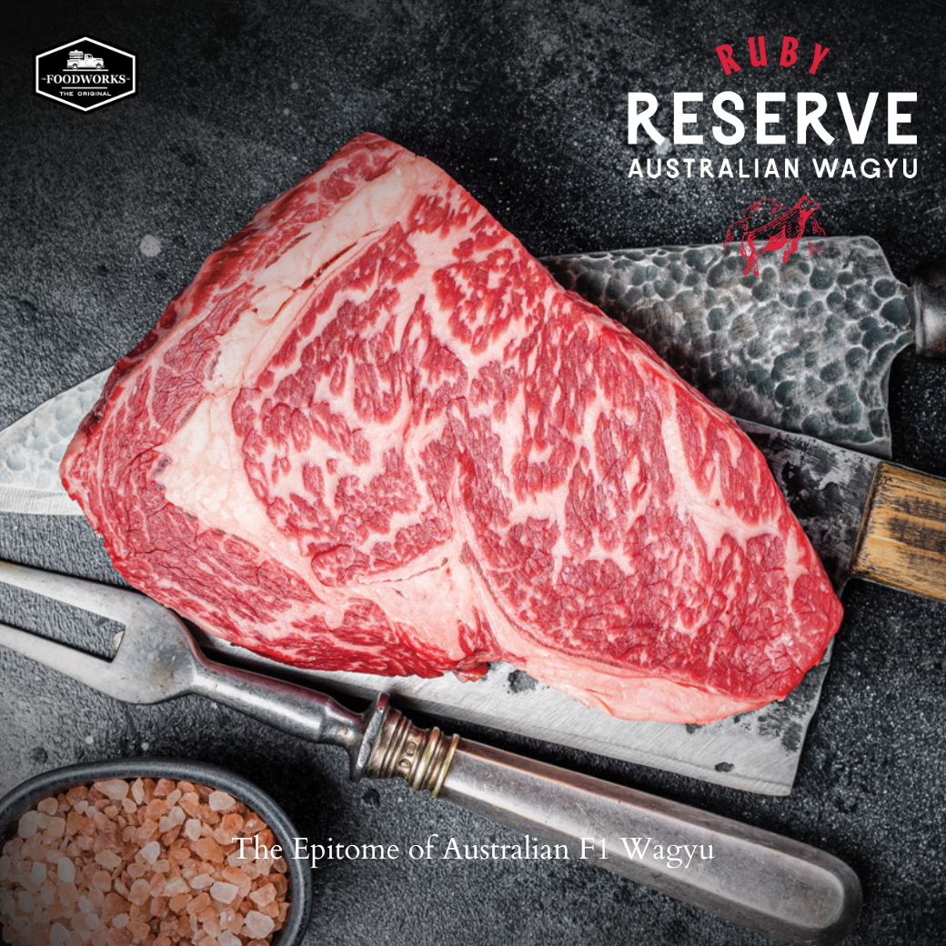 Ruby Reserve Wagyu Beef Ribeye Steak MB 6/7 เนื้อวากิวออสเตรเลีย ริปอาย MB6/7 ตัดสเต็ค - 0