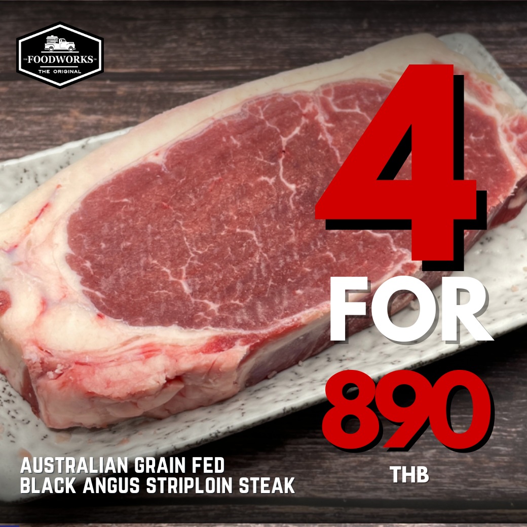 4x Australian Black Angus Striploin Steak Bundle - The Foodworks 