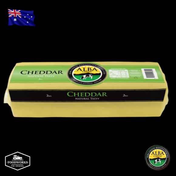 Alba Cheddar Block 2kg เชดด้าชีส บล็อค 2 กิโลกรัม