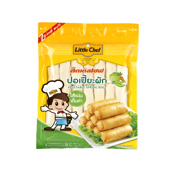 Frozen Vegetable Spring Roll Little Chef ปอเปี้ยะผักแช่แข็ง ลิตเติ้ลเชฟ 1,000g