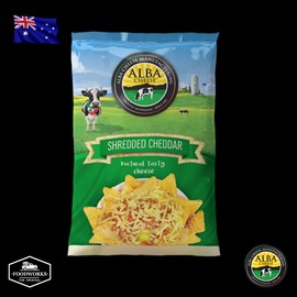 Alba Shredded Cheddar 250g เชดด้าชีส แบบขูด 250 กรัม