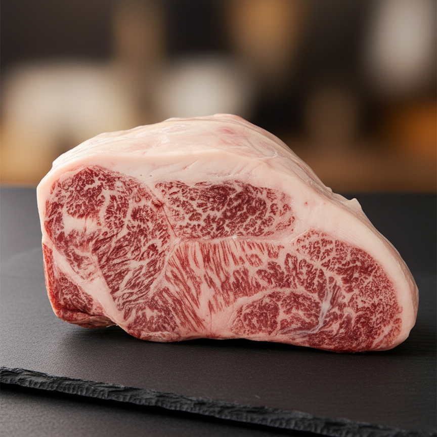 Miyazaki Wagyu Striploin A4 - End Cut (Full Block) เนื้อมิยาซากิ วากิว สตริปลอย ส่วนท้าย A4 ยกก้อน