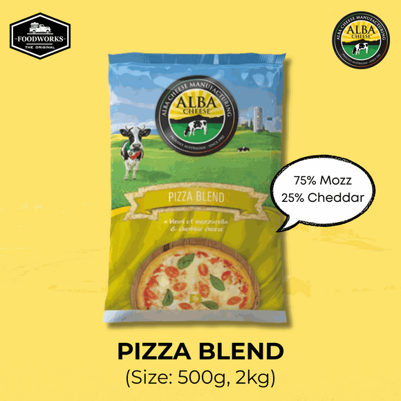Alba Pizza Blend 500g พิชซ่าเบลนด์ ชีสแบบขูด 500 กรัม