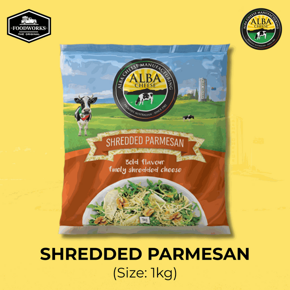 Alba Shredded Parmesan 1kg เชรดเด็ด พาร์เมซานแบบขูด 1 กิโลกรัม