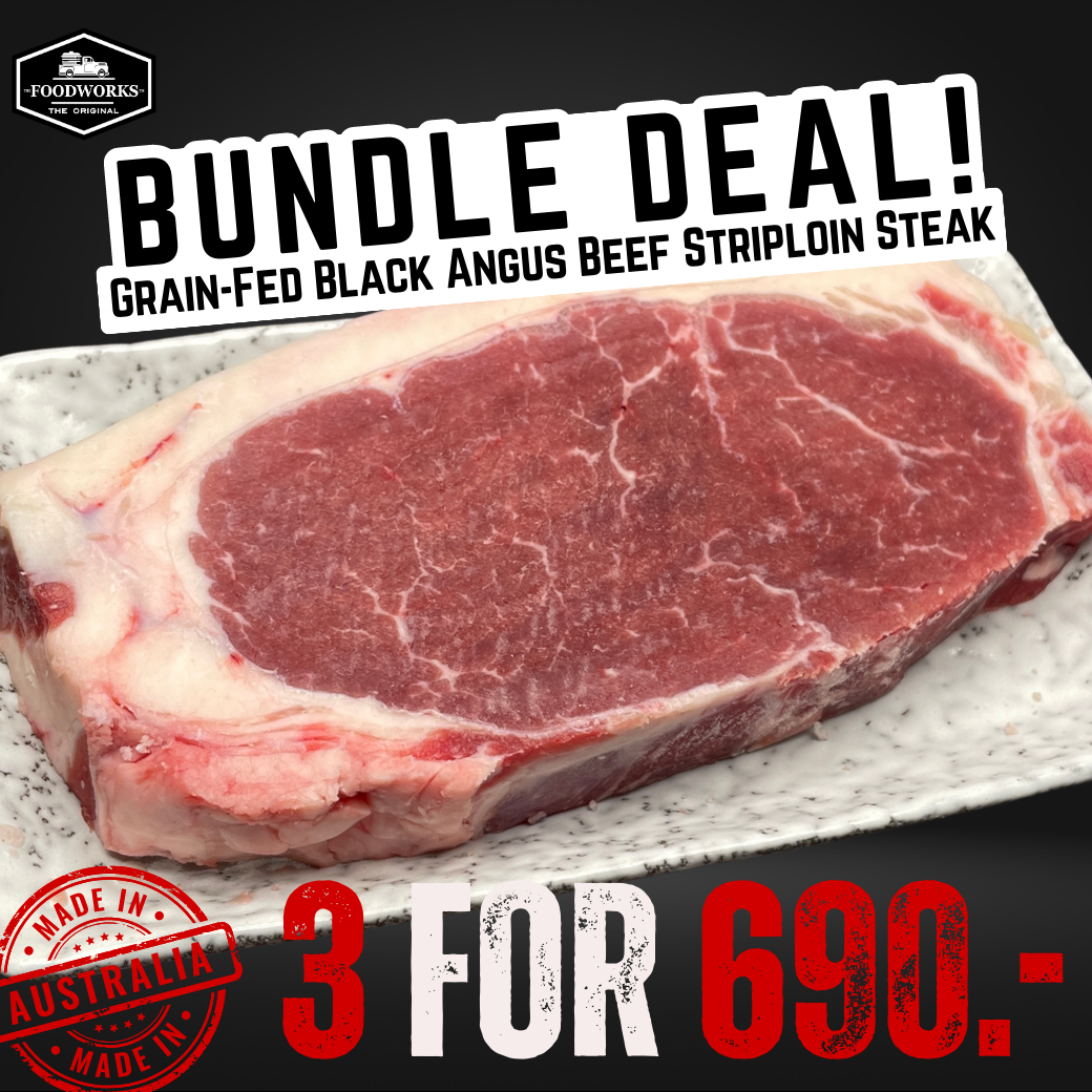 AUS Black Angus Striploin Steak Bundle - The Foodworks 