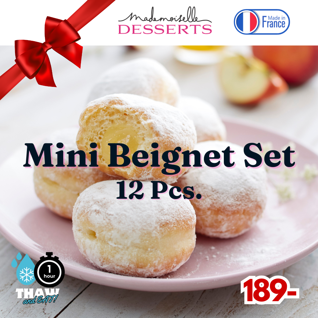 Mini Beignet Mixed Set มินิเบนเญไส้รวม 12pcs. - The Foodworks 