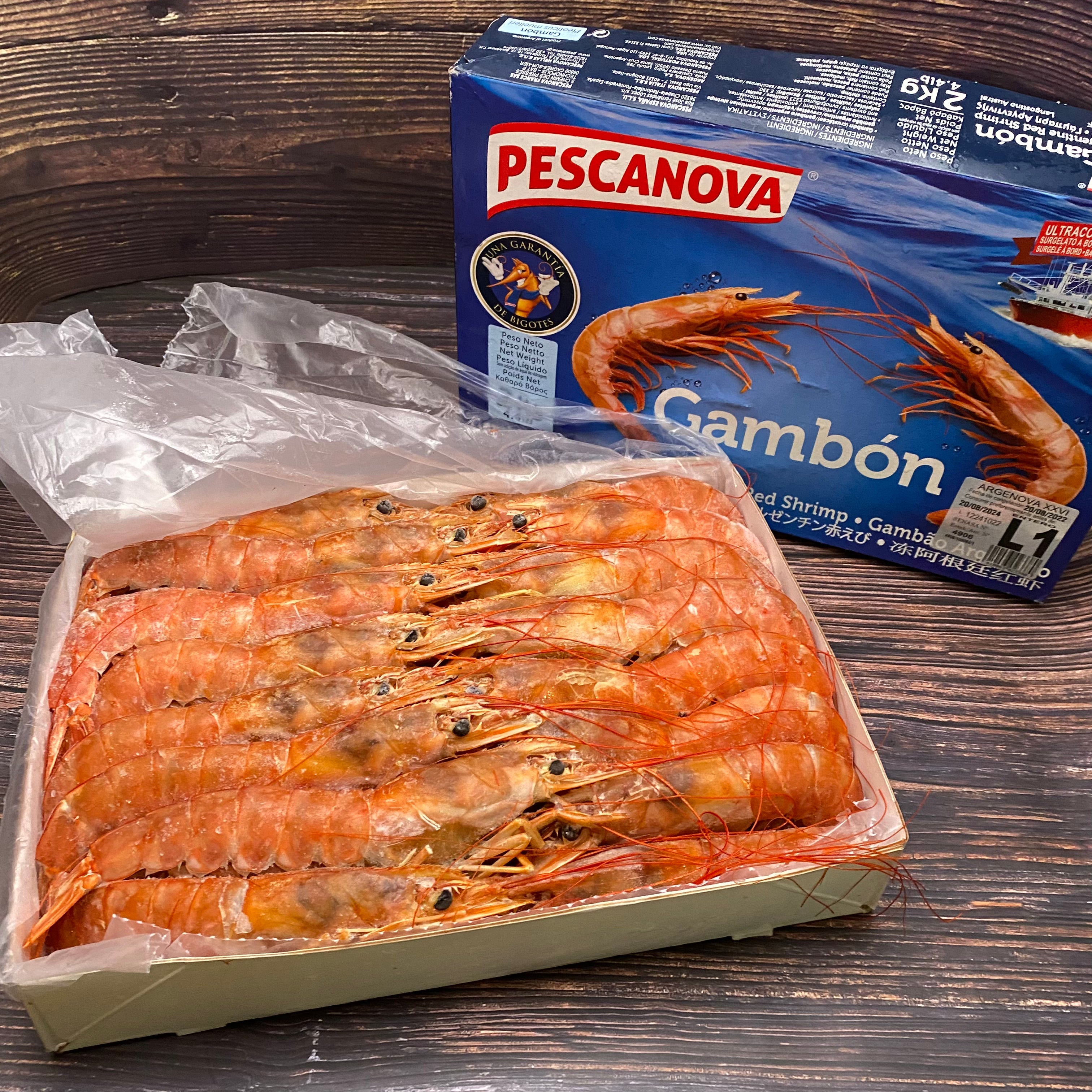 Frozen Argentina Red Shrimp กุ้งอาร์เจนตินา ไซส์ L 2kg/pack - The Foodworks 