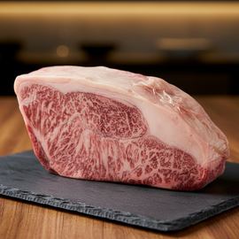 Omi Wagyu Striploin A5 End Cut (Full Block) เนื้อโอมิ วากิว สตริปลอย ส่วนท้าย A5 ยกก้อน