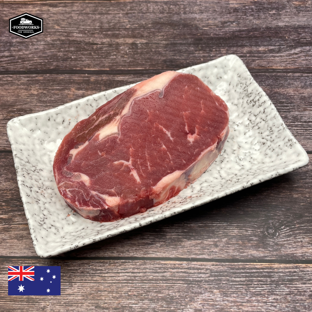 Australian Grain-Fed Black Angus Beef Ribeye Steak ออสเตรเลียน เกรนเฟด ริปอาย ตัดสเต็ค - The Foodworks 