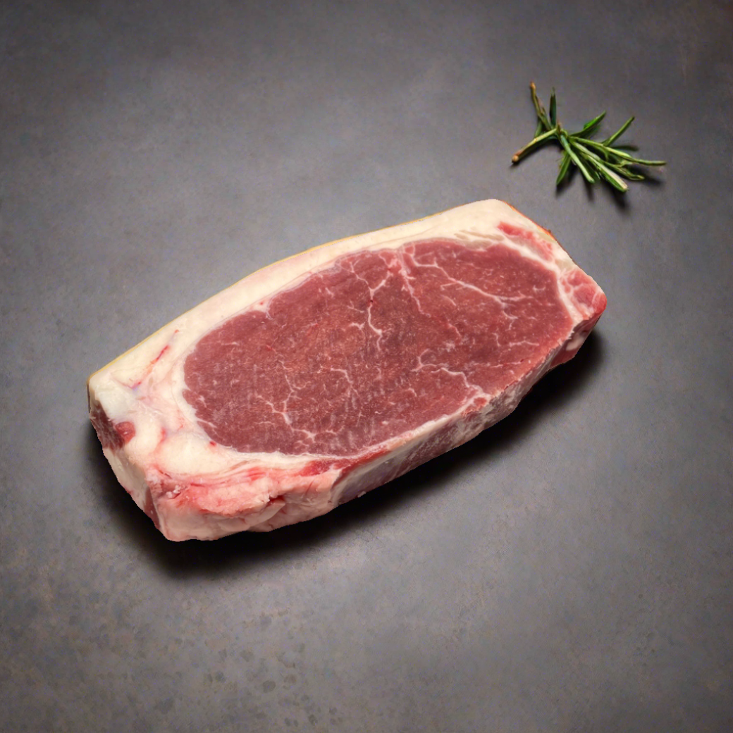 Australian Grain-Fed Black Angus Beef Striploin Steak ออสเตรเลียน เกรนเฟด สตริปลอยน์ ตัดสเต็ค - The Foodworks 