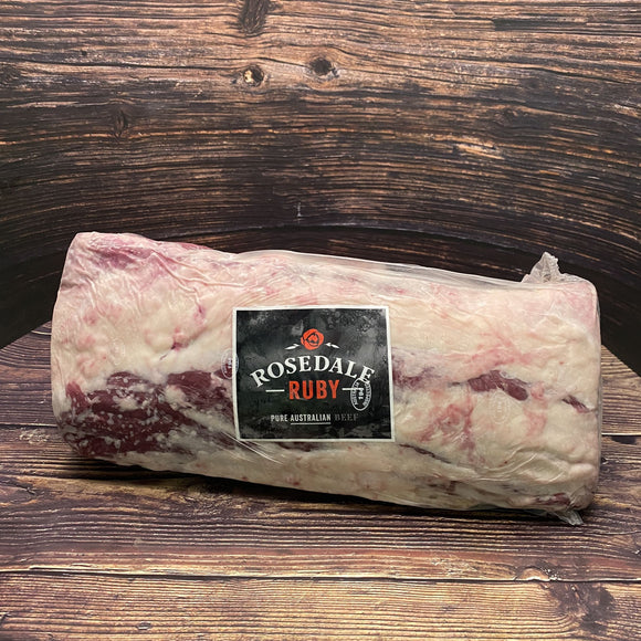 Rosedale Ruby 150 Days Grain Fed Beef Cuberoll Full Block  เนื้อออสเตรเลีย เกรนเฟด 150 วัน ริปอาย ยกก้อน