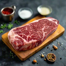 Ruby Reserve Wagyu Beef Striploin Steak MB 8/9 เนื้อวากิวออสเตรเลีย สตริปลอยน์ MB8/9 ตัดสเต็ค