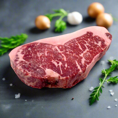 Yugo Wagyu Beef Striploin Steak MB 4/5 เนื้อวากิวออสเตรเลีย สตริปลอยน์ MB4/5 ตัดสเต็ค