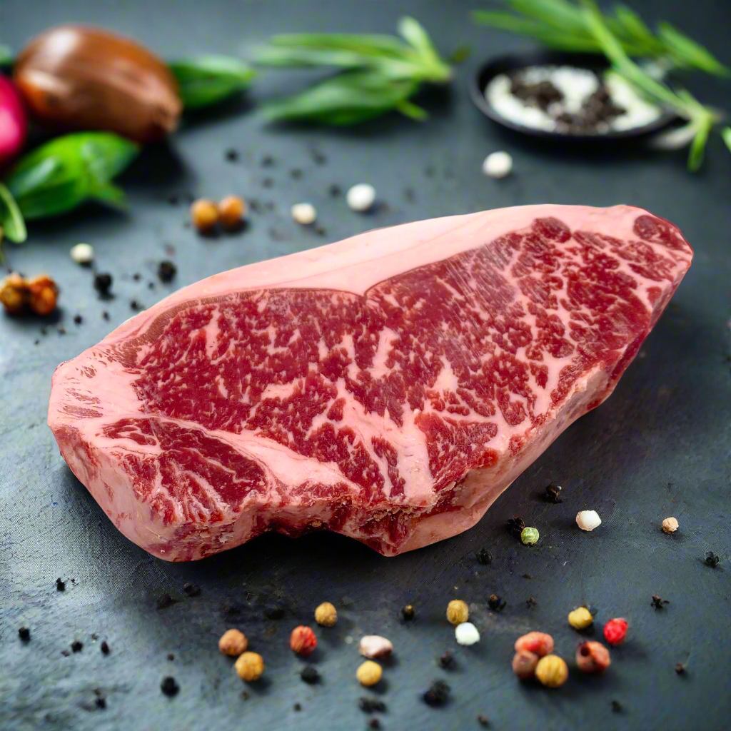 Yugo Wagyu Beef Striploin Steak MB 6/7 เนื้อวากิวออสเตรเลีย สตริปลอยน์ MB6/7 ตัดสเต็ค
