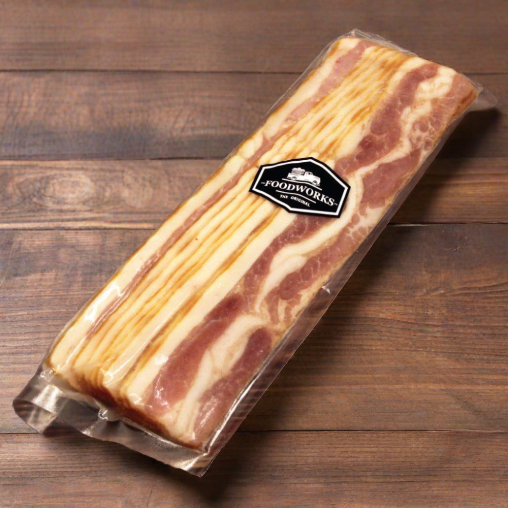 Smoked Streaky Bacon 250g เบคอนรมควัน แพค 250กรัม - The Foodworks 