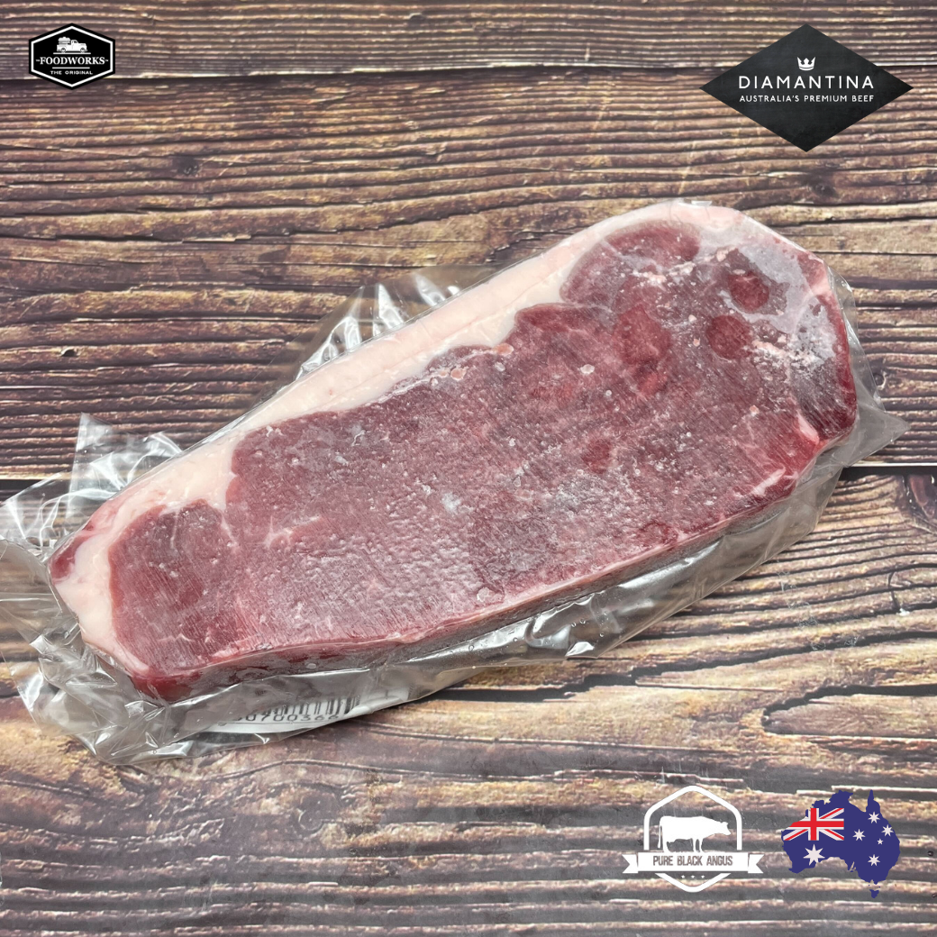Diamantina Australian Grain-Fed Striploin Steak ไดอะแมนทินา ออสเตรเลียน เกรนเฟด สตริปลอยน์ ตัดสเต็ค - The Foodworks 