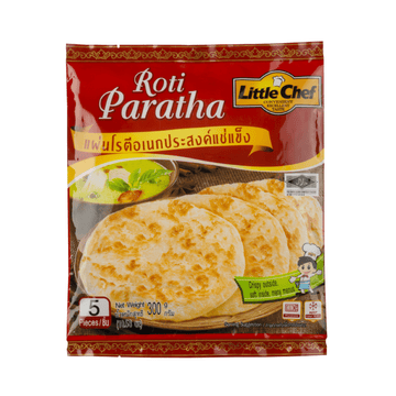 Frozen Roti Paratha Little Chef แป้งโรตี ภารตะ แช่แข็ง ลิตเติ้ลเชฟ 300g - The Foodworks 