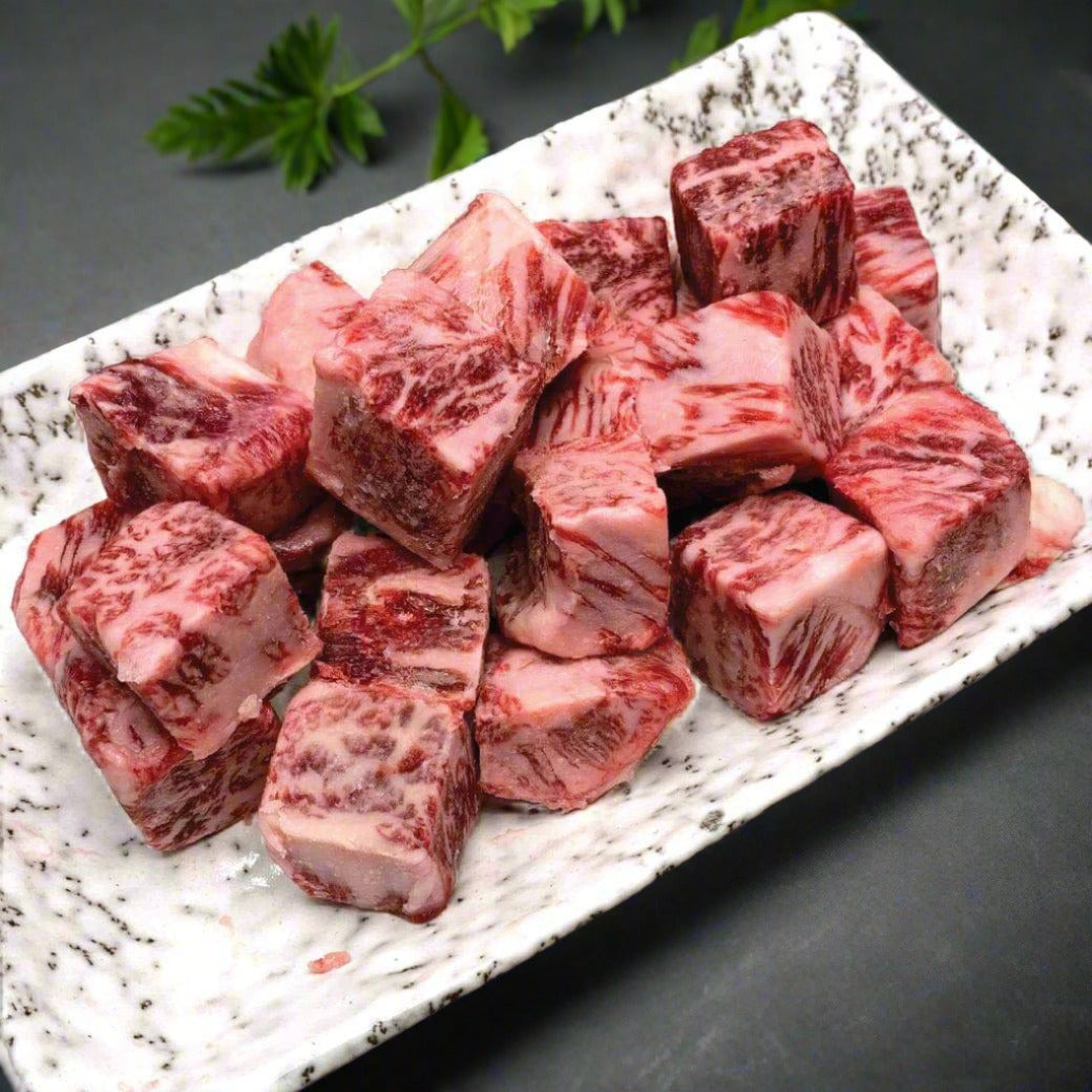 Japanese Wagyu A4 Cube (Saikoro Steak サイコロステーキ) เนื้อวากิวญี่ปุ่น  A4 ตัดเต๋า ซาอิโคโระ สเต็ค 250g/pack - The Foodworks 