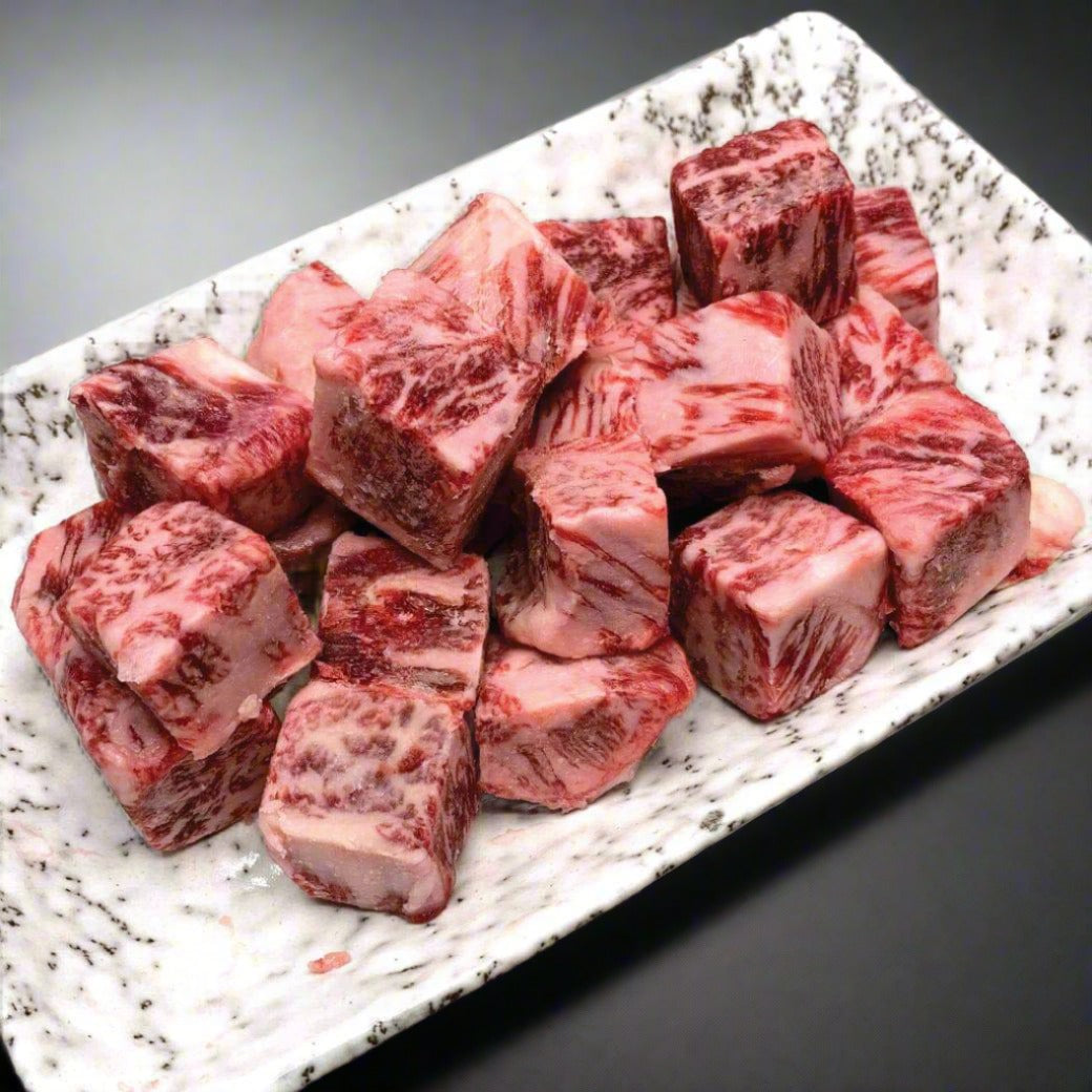 Japanese Wagyu A5 Cube (Saikoro Steak サイコロステーキ) เนื้อวากิวญี่ปุ่น  A5 ตัดเต๋า ซาอิโคโระ สเต็ค   250g/pack - The Foodworks 