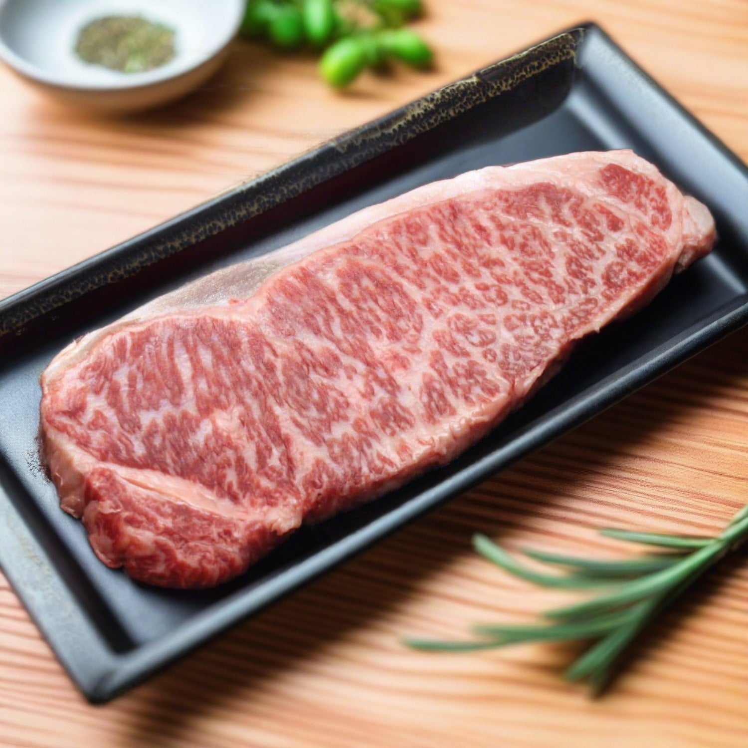 Kagoshima Wagyu A4 Striploin Steak เนื้อคาโกชิมาวากิว สตริปลอยน์ A4 ตัดสเต็ค - The Foodworks 