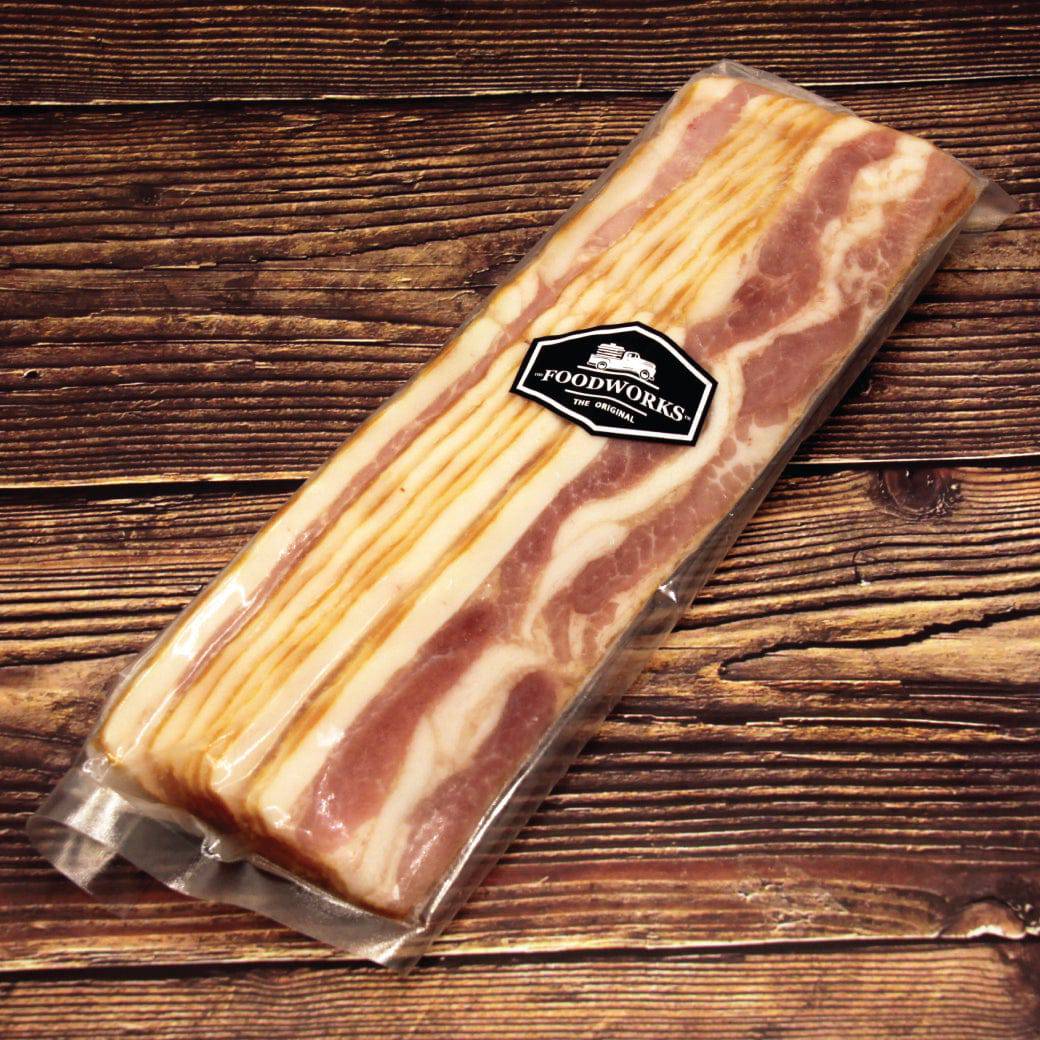 Smoked Streaky Bacon 250g เบคอนรมควัน แพค 250กรัม - The Foodworks 