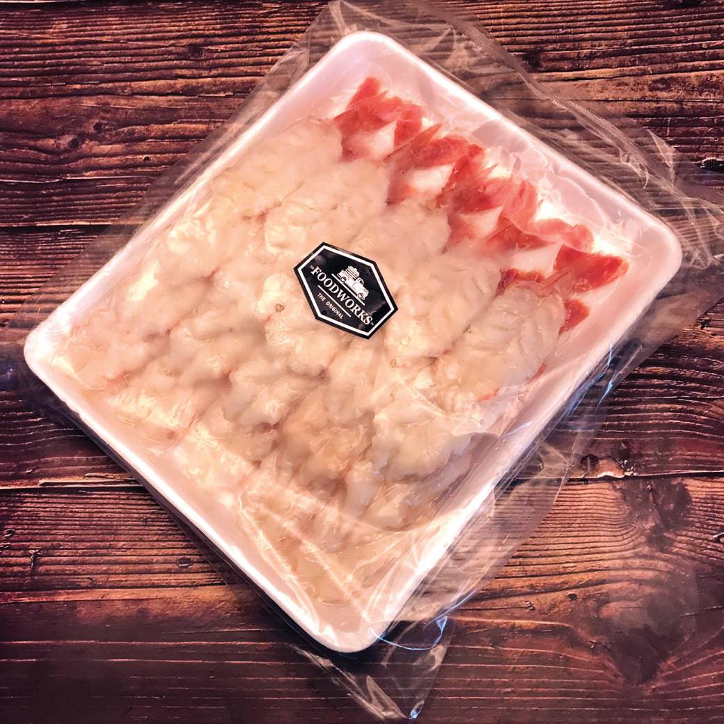 Sushi Aka EBI (Argentinian Red Shrimp)  กุ้งซูชิอาร์เจนติน่าแช่แข็ง 20pcs/tray - The Foodworks 